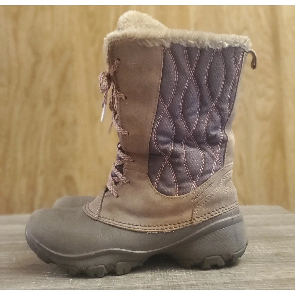 Columbia‎ Canyon Lace Up Winter Boots Youth Size 3 Brown